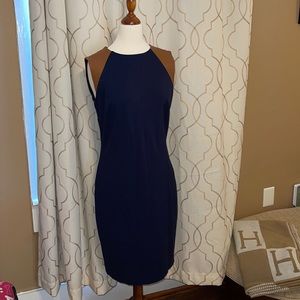 Leather sleeveless dress